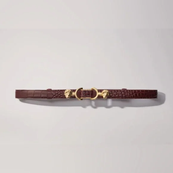 Maje | Accessories | Nwot Maje 3 Elegant Burgundy Leather  display picture 3